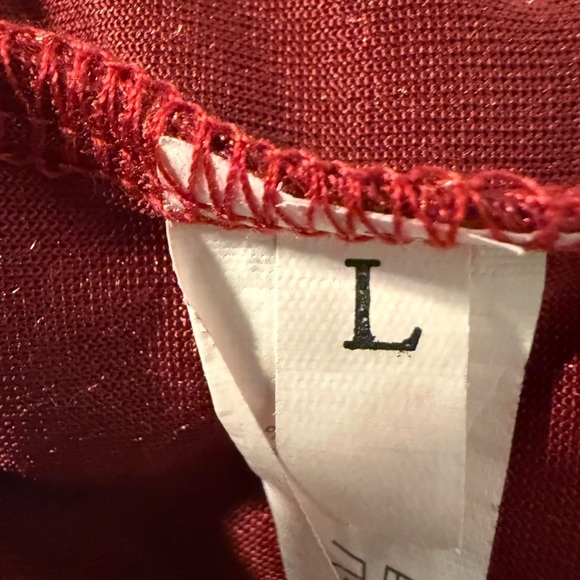 Red Velvet Wide Leg Pants with Luxurious Sheen - Picture 3 of 3